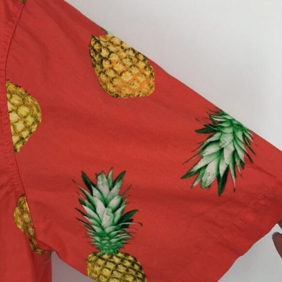 Ocean Current Men's Hawaiian Shirt Pineapple Button Up Short Sleeve XL - Picture 4 of 10